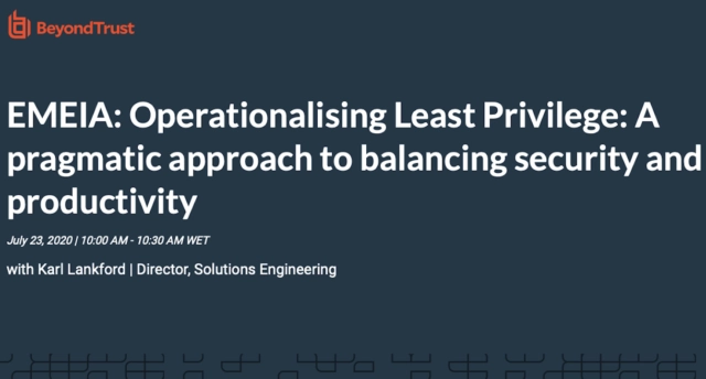 Вебинар на англ. языке: 171Реализация принципа Least Privilege