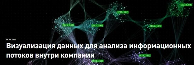 Вебинар: 171Визуализация данных для анализа информационных потоков внутри компании187