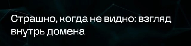 Вебинар 171Страшно, когда не видно: взгляд внутрь домена187