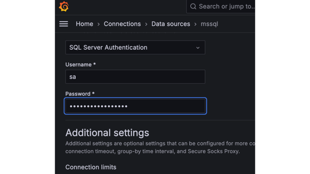 Рис.5 Тестируем логин mssql